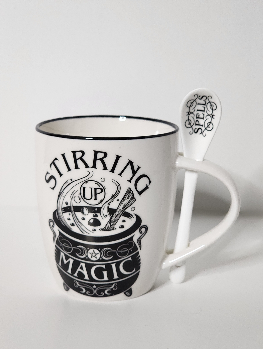 NIB Alchemy England Witchy Ceramic Mug & Spoon Set